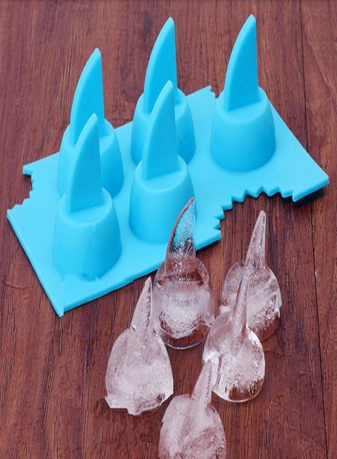 KASIMO Novelty Silicone Diy Mould Shark Fin Chocolate Jello Mould Mold Ice Cube Tray Tool freeze Maker 2 Pack From KASIMO Blue - Image 3